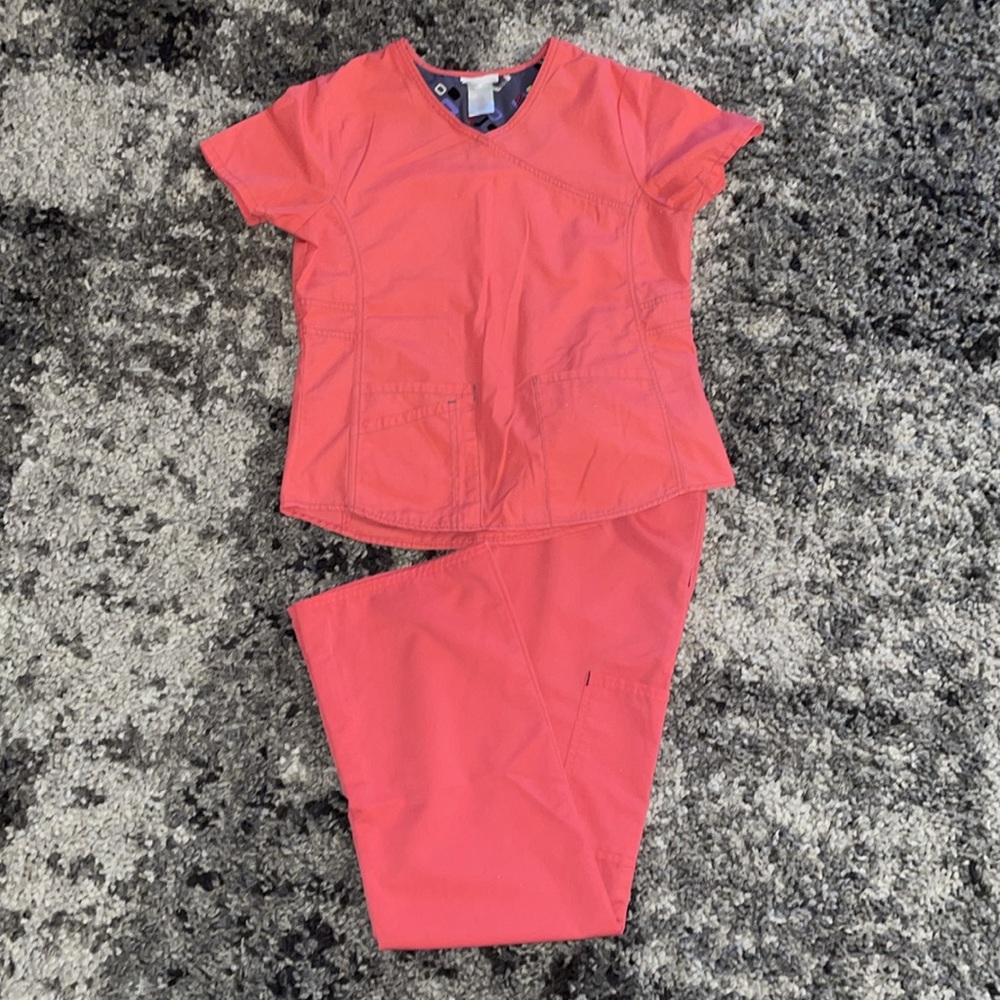 Scrubstar uniform scrub outfit, coral, size S/XS